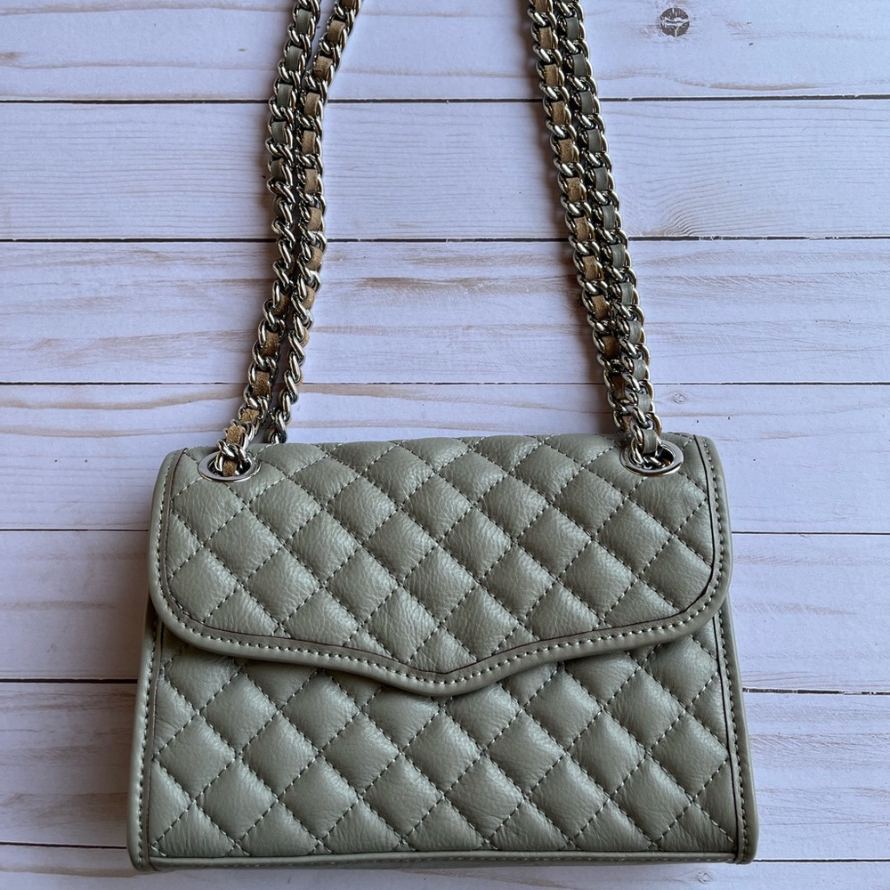 Rebecca Minkoff NWT Gray Quilted Convertible Crossbody Bag